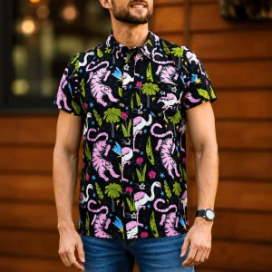 Custom Apparel Mens Button Up - Jungle Jive