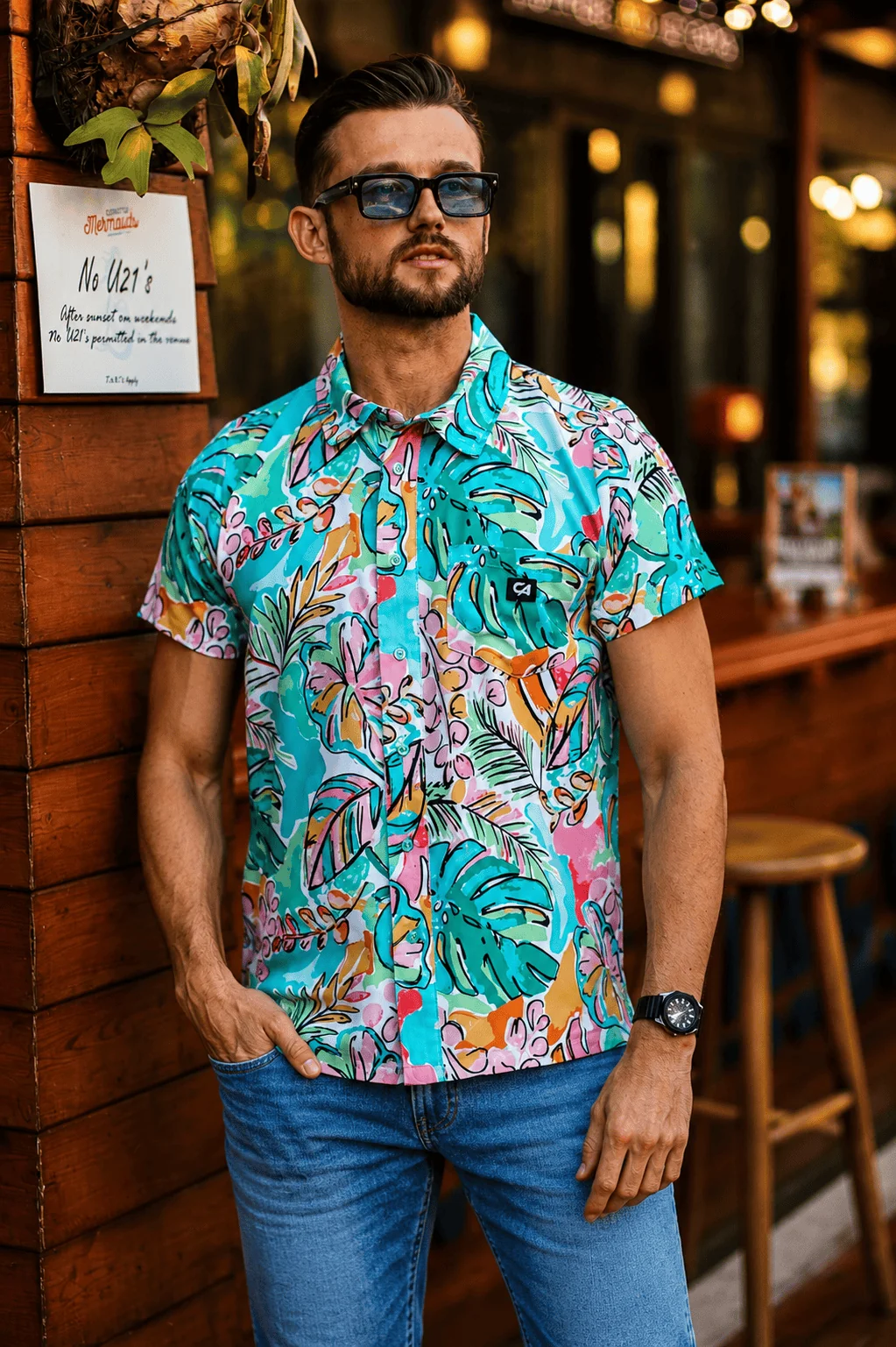 Custom Apparel Mens Button Up - Good Times Only