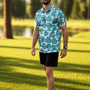 Custom Apparel Dryflex Golf Shirts - Palm Setting