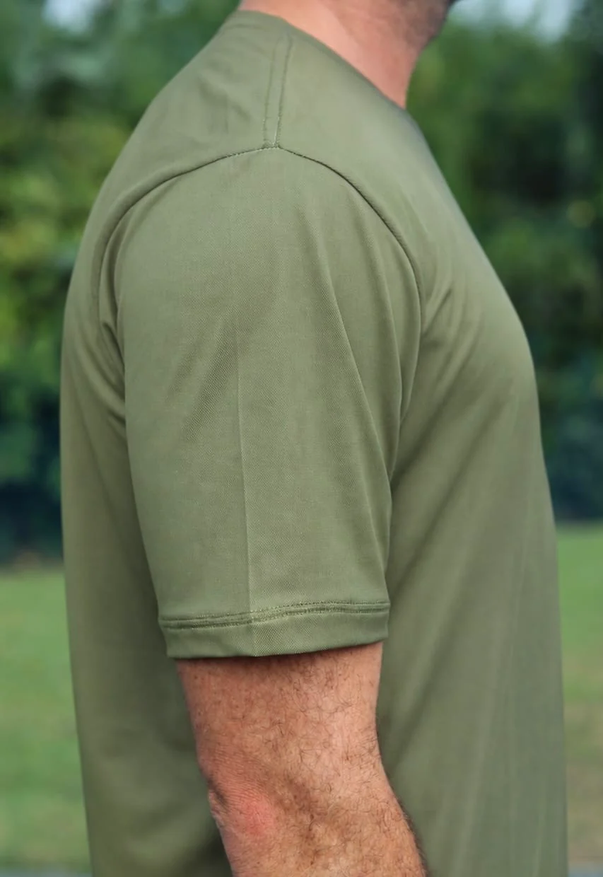 Custom Apparel Padel Shirts - Olive - Image 4